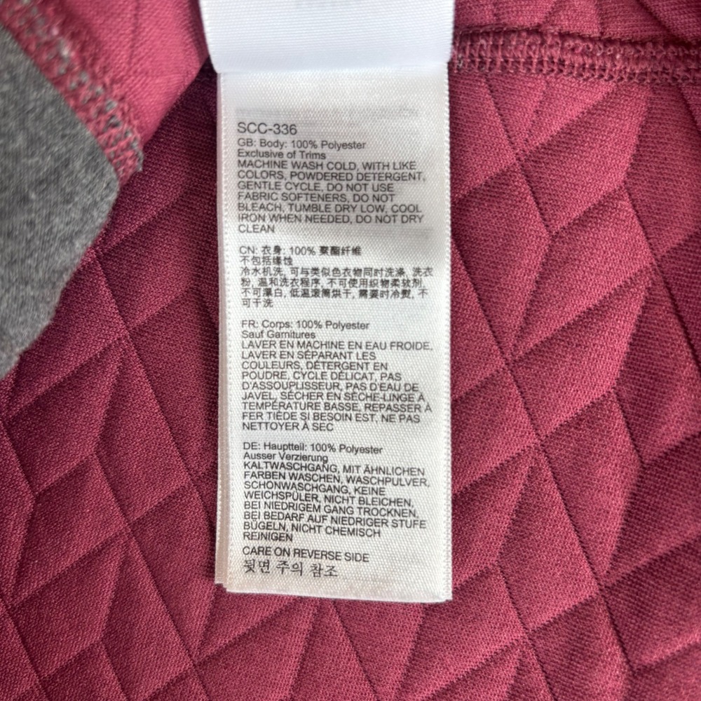 Marmot Annie Womens Quilted Funnel Neck Hoodie Burgundy Heather Pullover Medium - Picture 6 of 9